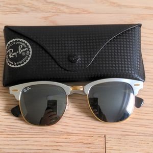 Ray-Ban silver aluminum Clubmaster RB3507